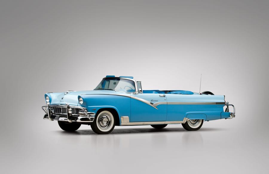 Ford Fairlane Sunliner Convertible White & Blue '1956